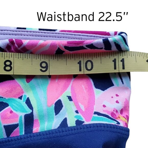 Lilly Pulitzer Luxletic Noelani Weekender Midi LE Leggings in Royal Blue XXS - Picture 11 of 15